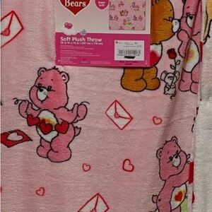 Care Bears Pink and Orange Soft Plush Throw